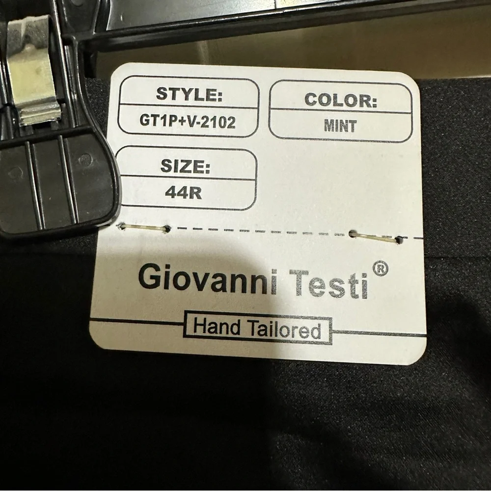 Mint 1 Button Slim-Fit Tuxedo with Jacket, Vest, Pants, Bowtie by Giovanni Testi